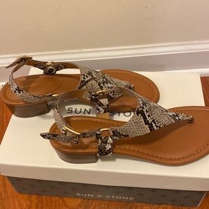Womens snake skin print Tommy Hilfiger sandals